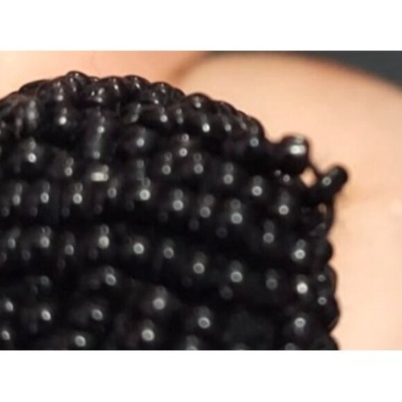 Vintage La Regale Ltd Hand Beaded Floral Clutch Zip Top Silk Lined Evening Bag - Picture 9 of 9